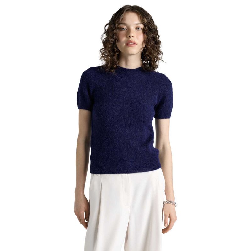 Cue Brushed Alpaca Wool Blend Short Sleeve Tee image number 0